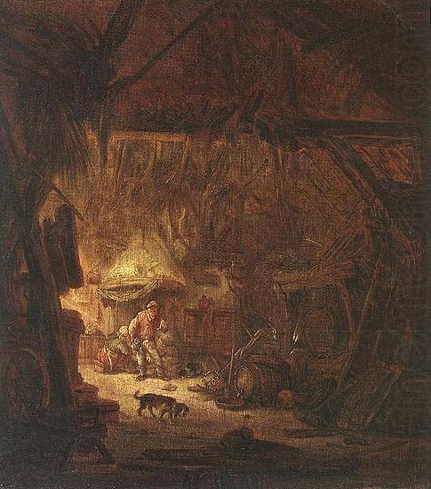 Interior of a Peasant House, Isaac van Ostade
